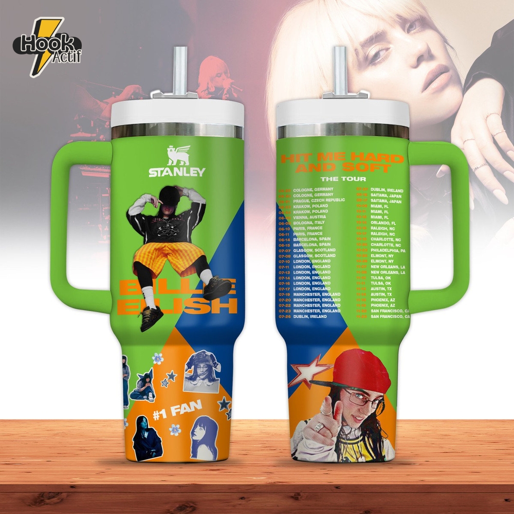 Billie Eilish The Tour 2025 Gift For Fans Stanley Tumbler Billie Eilish The Tour 2025 Gift For Fans Stanley Tumbler
