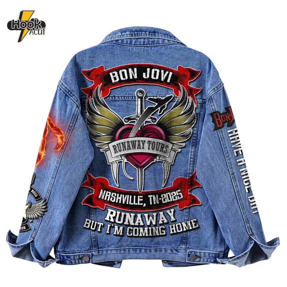 Bon Jovi Nashville Tn 2025 Denim Jacket Limited Edition Bon Jovi Nashville Tn 2025 Denim Jacket Limited Edition