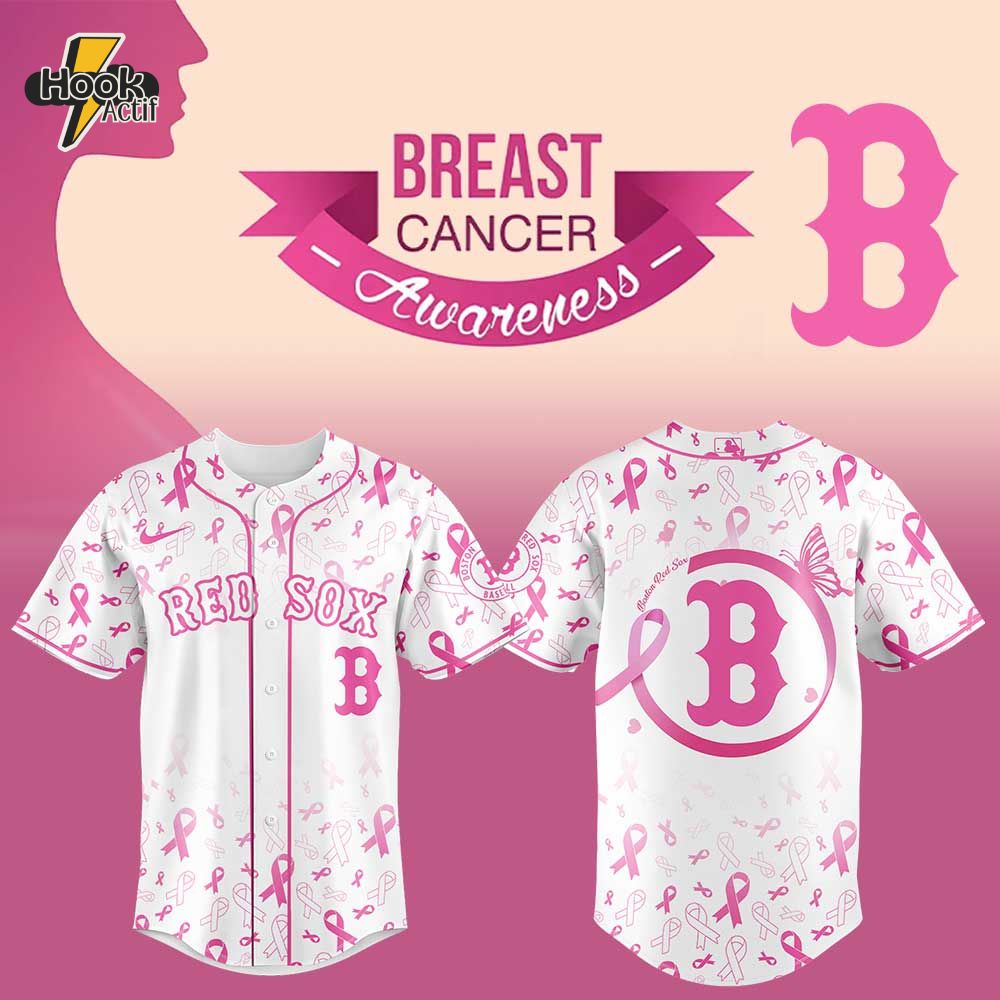 Boston Red Sox Breast Cancer Awareness Night Baseball Jersey Boston Red Sox Breast Cancer Awareness Night Baseball Jersey
