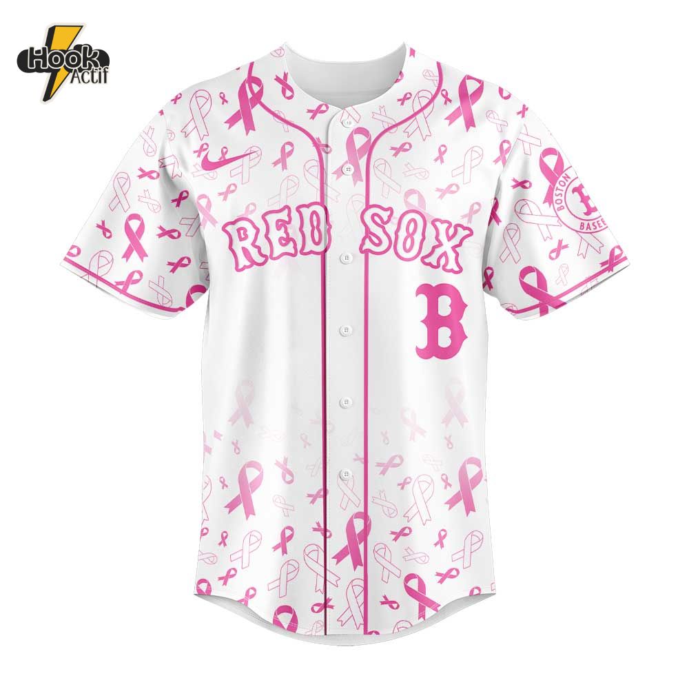 Boston Red Sox Breast Cancer Awareness Night Baseball Jersey Boston Red Sox Breast Cancer Awareness Night Baseball Jersey