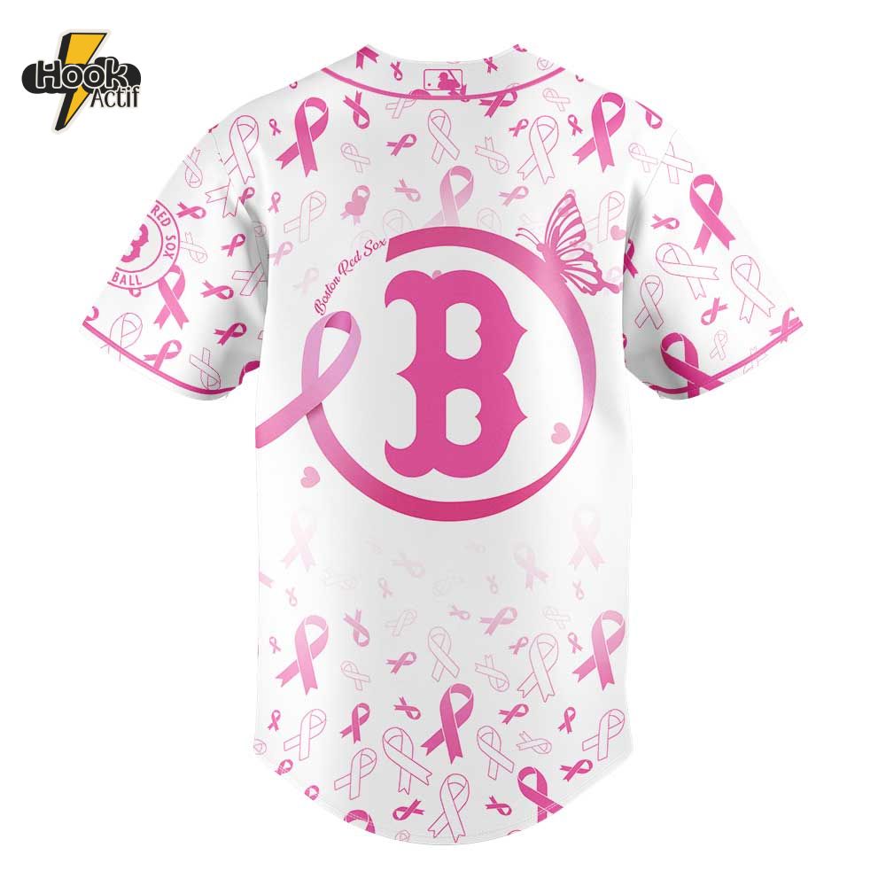 Boston Red Sox Breast Cancer Awareness Night Baseball Jersey Boston Red Sox Breast Cancer Awareness Night Baseball Jersey