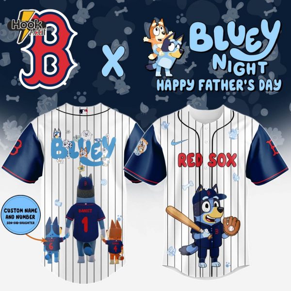 Boston Red Sox x Bluey Happy Father's Day 2025 Jersey