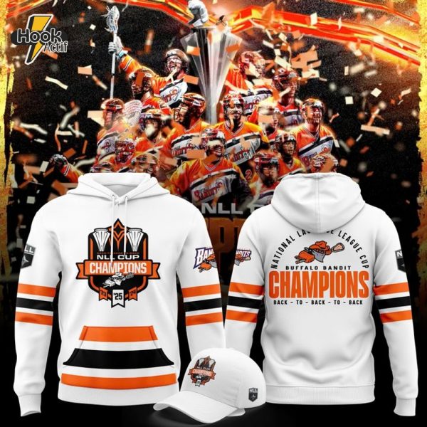 Buffalo Bandits 2025 Nll Cup Champions Hoodie Limited Editions