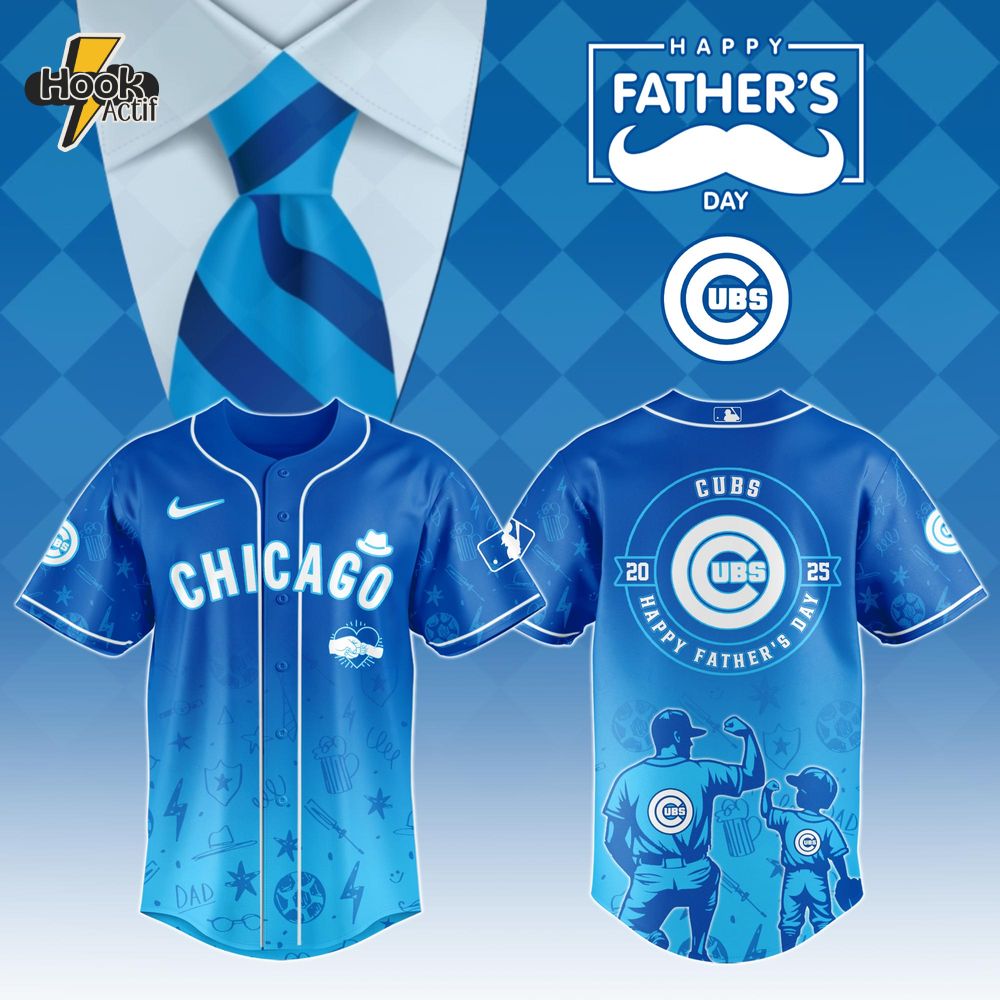 Chicago Cubs MLB x Father's Day 2025 Baseball Jersey Chicago Cubs MLB x Father's Day 2025 Baseball Jersey