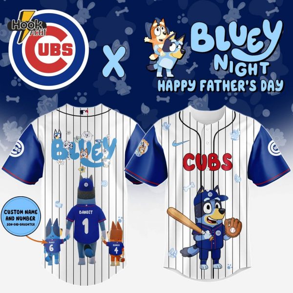 Chicago Cubs x Bluey Happy Father's Day 2025 Jersey