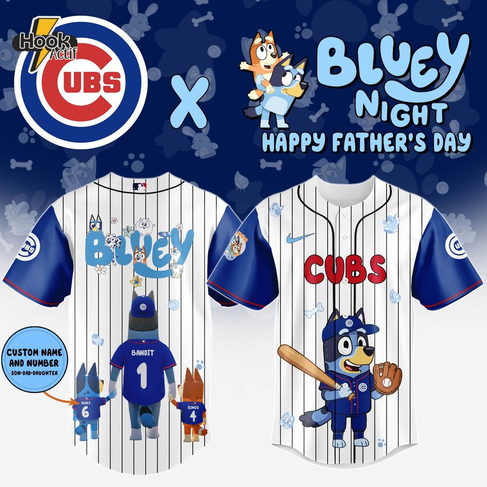Chicago Cubs x Bluey Happy Father's Day 2025 Jersey Chicago Cubs x Bluey Happy Father's Day 2025 Jersey