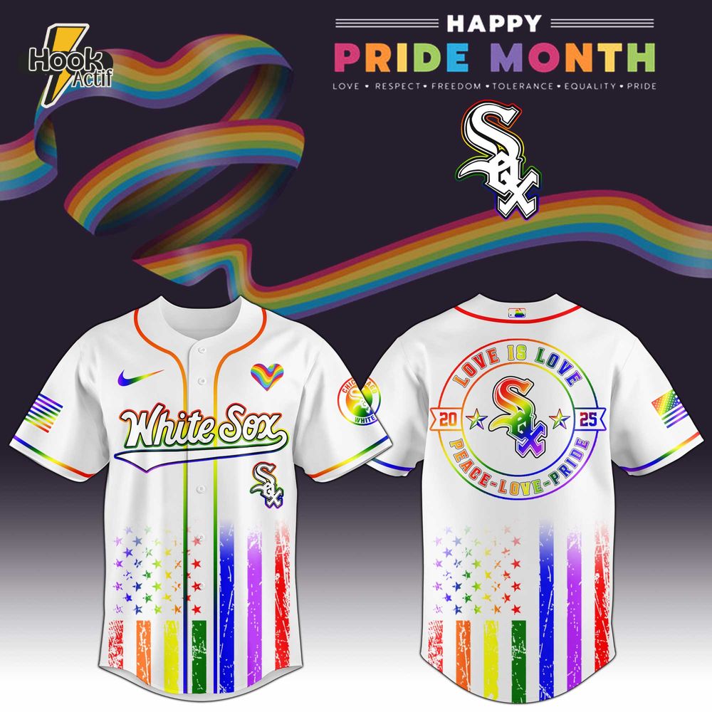 Chicago White Sox MLB x Happy Pride Month Jersey 2025 Chicago White Sox MLB x Happy Pride Month Jersey 2025