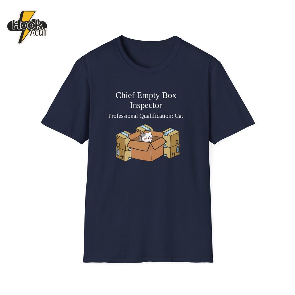 Chief Empty Box Inspector Cat T-Shirt Chief Empty Box Inspector Cat T-Shirt