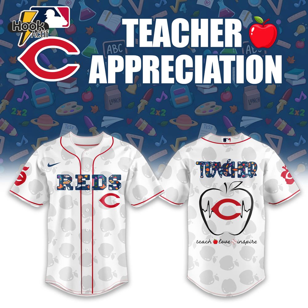 Cincinnati Reds x Teacher Appreciation Special Edition Baseball Jersey Cincinnati Reds x Teacher Appreciation Special Edition Baseball Jersey