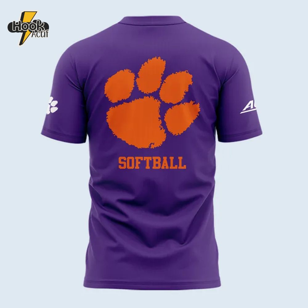 Clemson Tigers 2025 ACC Softball Conference Tournament Champions Purple Tee Clemson Tigers 2025 ACC Softball Conference Tournament Champions Purple Tee