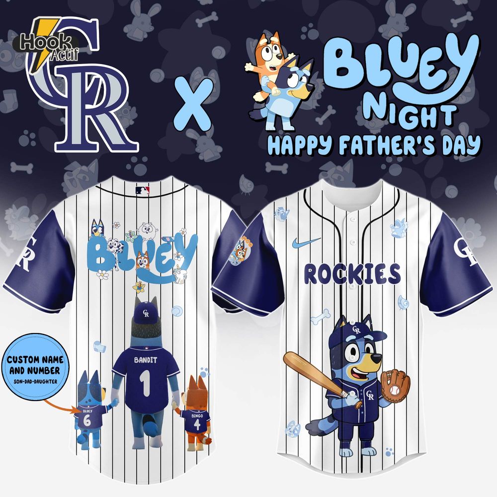 Colorado Rockies x Bluey Happy Father's Day 2025 Jersey Colorado Rockies x Bluey Happy Father's Day 2025 Jersey