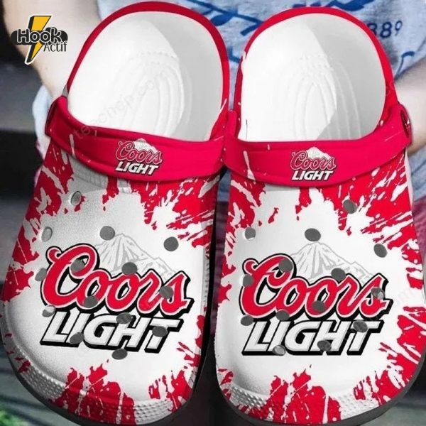Coors Light Beer Paint Crocs Clogs Shoes