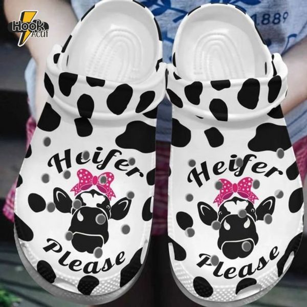 Cow Heifer Please Crocs Clogs Shoes