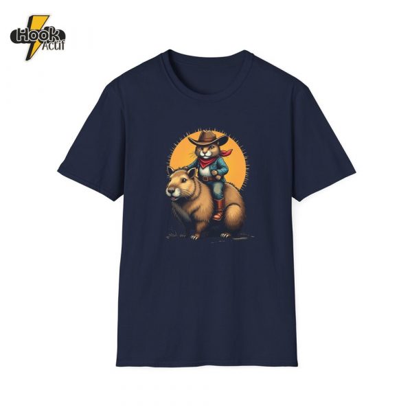 Cowboy Cat Riding Capybara T-Shirt