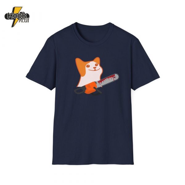 Creepy Cat With Chainsaw T-Shirt