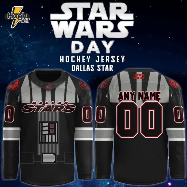 Dallas Stars x 2025 Star Wars Day Special Black Personalized Hockey Jersey