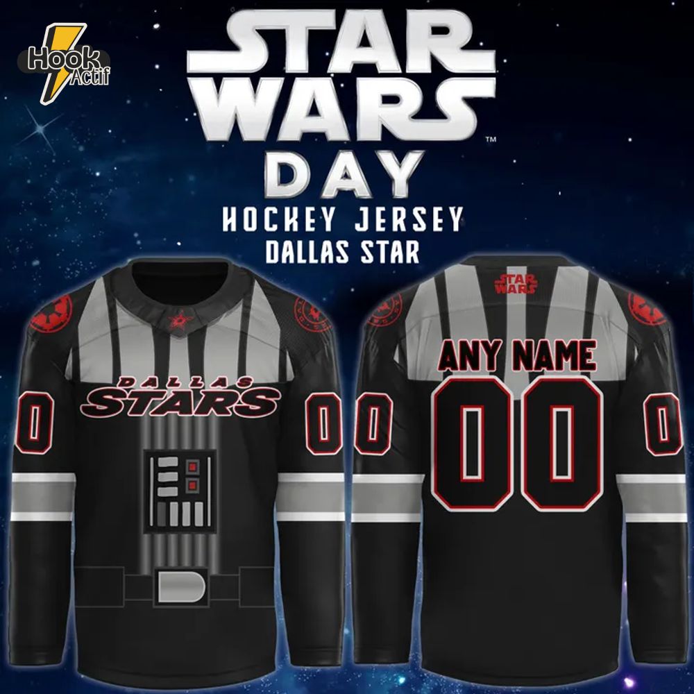 Dallas Stars x 2025 Star Wars Day Special Black Personalized Hockey Jersey Dallas Stars x 2025 Star Wars Day Special Black Personalized Hockey Jersey