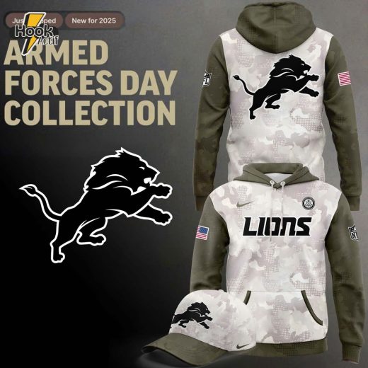 Detroit Lions Hws 2025 Limited Edition White Hoodie