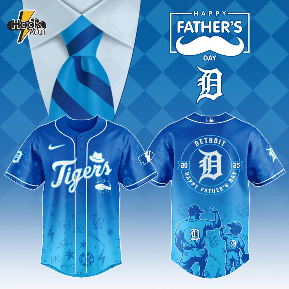 Detroit Tigers MLB x Father's Day 2025 Baseball Jersey Detroit Tigers MLB x Father's Day 2025 Baseball Jersey