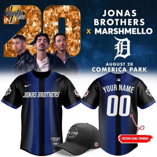 Detroit Tigers x JONAS20: LIVING THE DREAM Tour Personalized Baseball Jersey