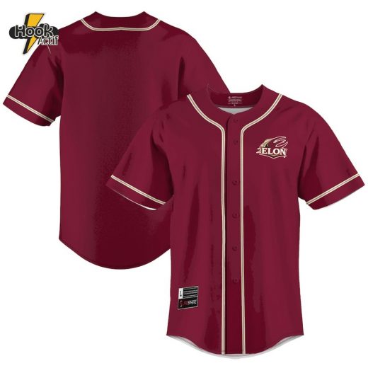 Elon Phoenix Maroon Baseball Jersey