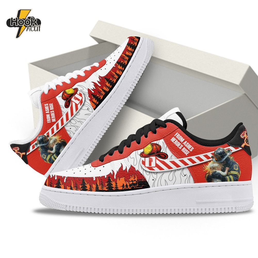 Fire Fighter "From Ashes Heroes Rise" Air Force 1 Sneaker Fire Fighter "From Ashes Heroes Rise" Air Force 1 Sneaker