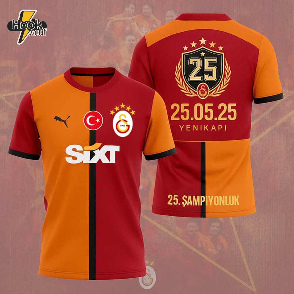 Galatasaray Champions Turkish Super Lig 2025 Shirt Galatasaray Champions Turkish Super Lig 2025 Shirt