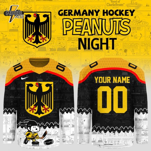 Germany Hockey x Peanuts Night Personalized Hockey Jersey