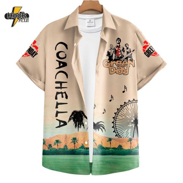 Green Day Coachella 2025 Special Hawaiian Shirt – Buy Online at HookActif.com