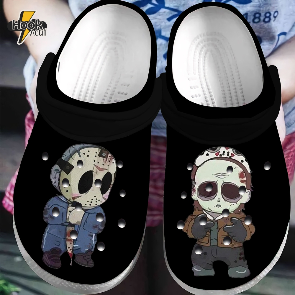 Halloween Black Jason Voorhees Friday The 13th Crocs Clogs Shoes Halloween Black Jason Voorhees Friday The 13th Crocs Clogs Shoes