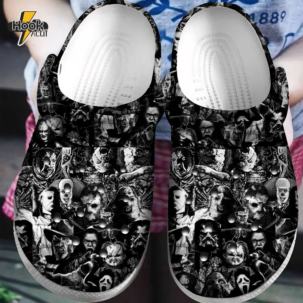 Halloween Blacks Villain Crocs Clogs Shoes Halloween Blacks Villain Crocs Clogs Shoes