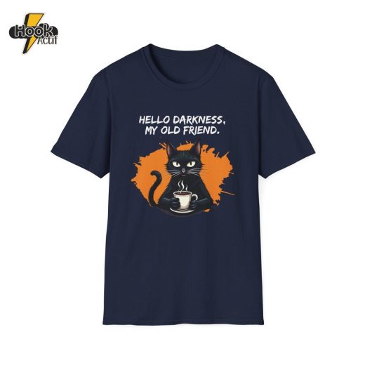 Hello Darkness, My Old Friend (Coffee Cat) T-Shirt