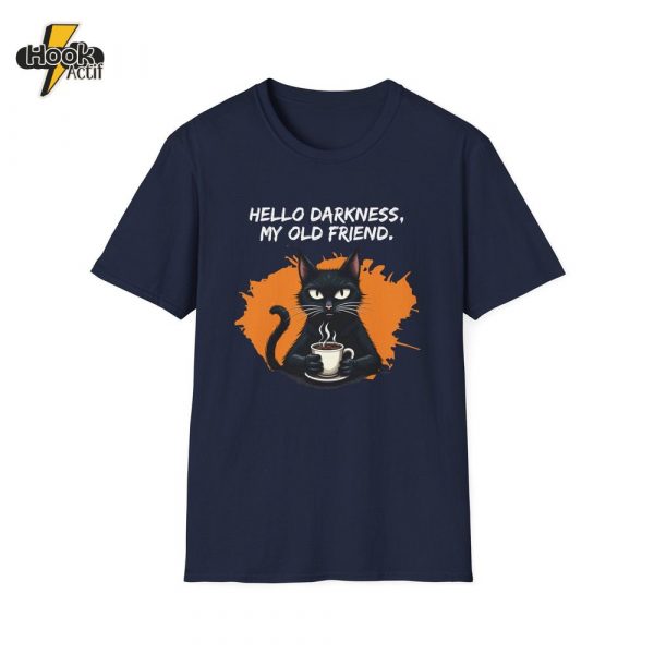 Hello Darkness, My Old Friend (Coffee Cat) T-Shirt