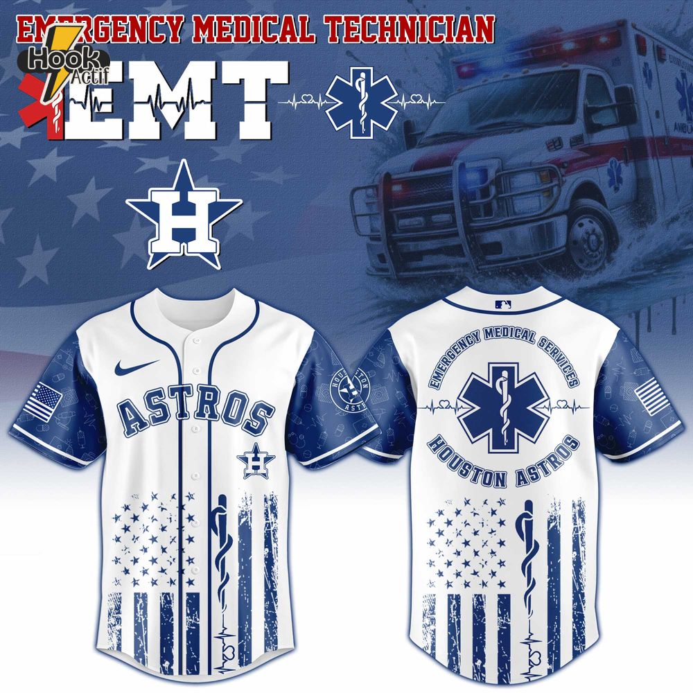 Houston Astros MLB x Emergency Medical Technician Appreciation Night Baseball Jersey Houston Astros MLB x Emergency Medical Technician Appreciation Night Baseball Jersey