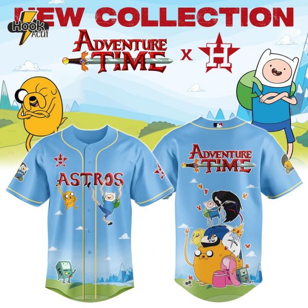 Houston Astros x Adventure Time Cartoon Baseball Jersey