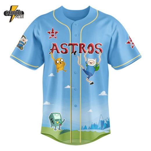 Houston Astros x Adventure Time Cartoon Baseball Jersey