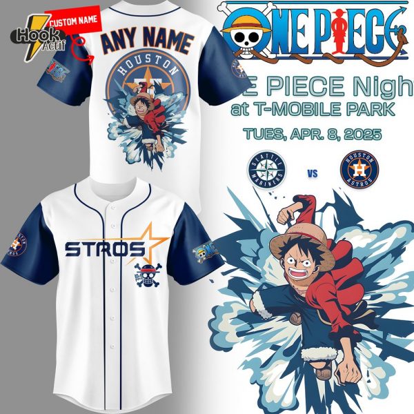 Houston Astros x One Piece Special White Baseball Jersey