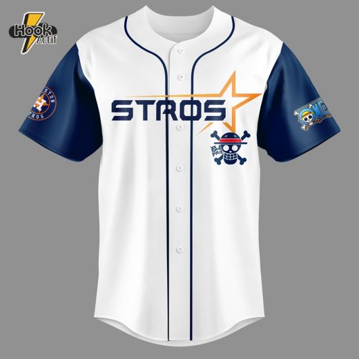 Houston Astros x One Piece Special White Baseball Jersey