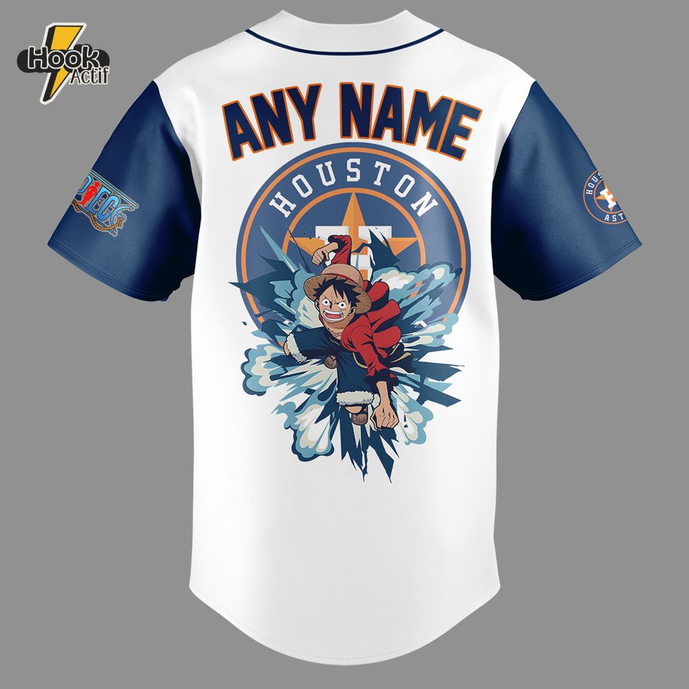 Houston Astros x One Piece Special White Baseball Jersey Houston Astros x One Piece Special White Baseball Jersey