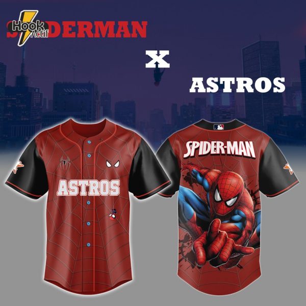 Houston Astros x Spider Man Baseball Jersey