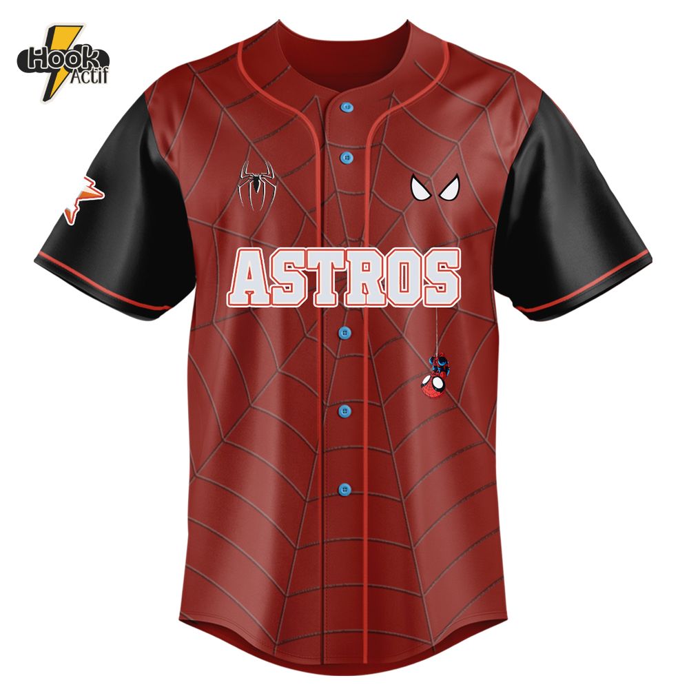 Houston Astros x Spider Man Baseball Jersey Houston Astros x Spider Man Baseball Jersey