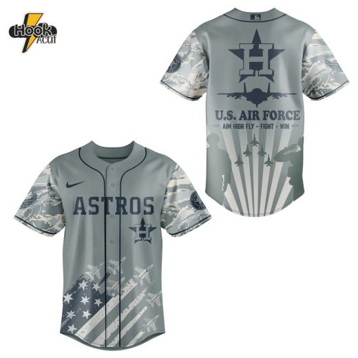 Houston Astros x Veteran U.S Air Force 2025 Special Grey Baseball Jersey