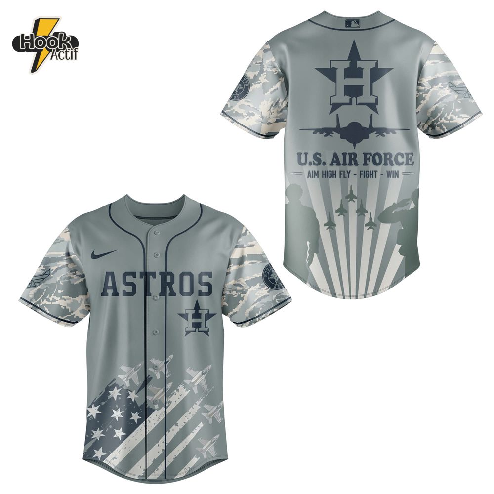 Houston Astros x Veteran U.S Air Force 2025 Special Grey Baseball Jersey Houston Astros x Veteran U.S Air Force 2025 Special Grey Baseball Jersey