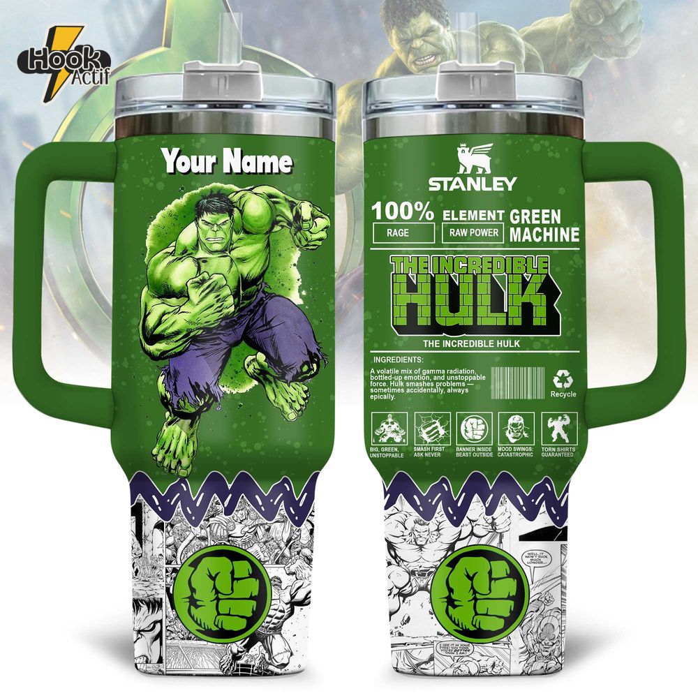 Hulk Marvel Green Machine 40oz Stanley Tumbler Hulk Marvel Green Machine 40oz Stanley Tumbler