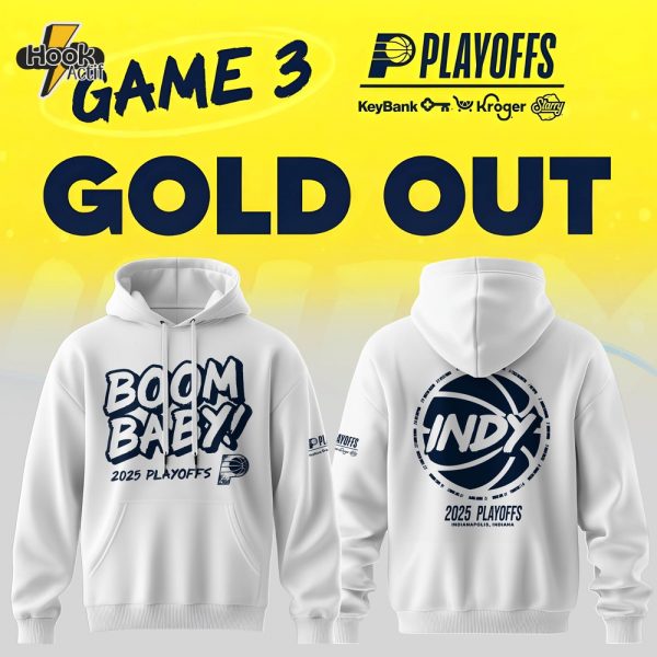 Indiana Hustle – 2025 Postseason Gear White Hoodie