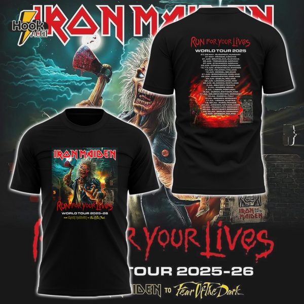Iron Maiden Run For Your Lives World Tour 2025 Shirt