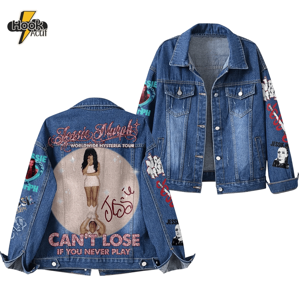 Jessie Murph Can't Lose If You Nerver Play Denim Jacket Jessie Murph Can't Lose If You Nerver Play Denim Jacket