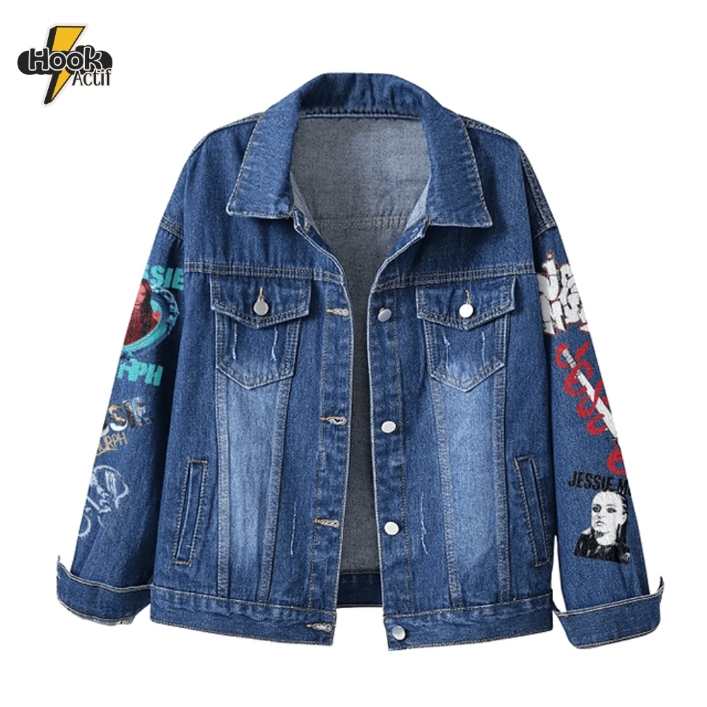 Jessie Murph Can't Lose If You Nerver Play Denim Jacket Jessie Murph Can't Lose If You Nerver Play Denim Jacket