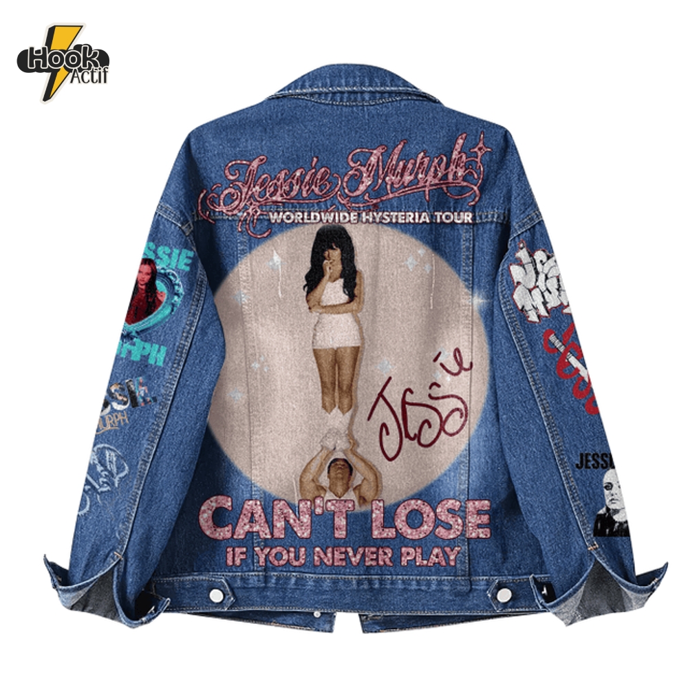 Jessie Murph Can't Lose If You Nerver Play Denim Jacket Jessie Murph Can't Lose If You Nerver Play Denim Jacket