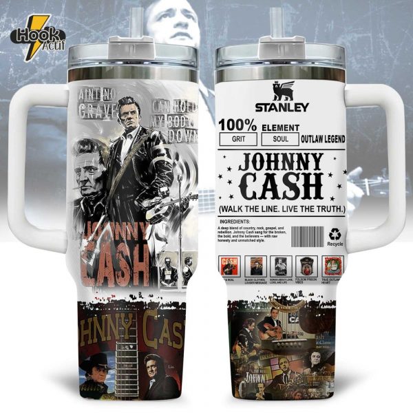 Johnny Cash Outlaw Legend 40oz Stanley Tumbler